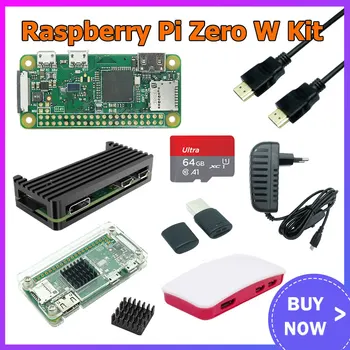 Raspberry Pi Nula W Rada 1GHz single-core CPU, 512 MB RAM, WiFi, Bluetooth-kompatibilné Pi 0 Nula WH s Pin hlavičky Voliteľné Prípade