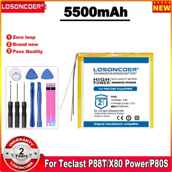 LOSONCOER 5500mAh Pre Teclast P88T/P80S/X80 Výkon Tabletu Batérie