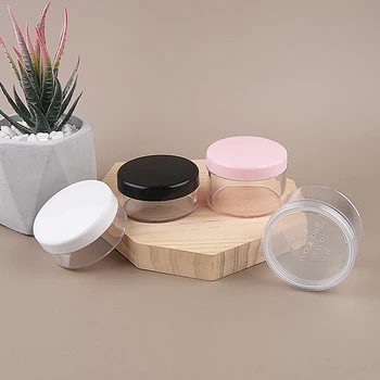 30g/50g Plastové Loose Powder Jar S Sifter Prázdne Kozmetické Kontajner make-up Kompaktné Prenosné Loose Powder Box