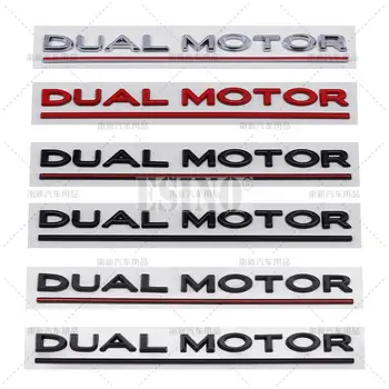 Auto Styling 3D Dual Motorových ABS Lepidlo Znak Zadný Kufor Odznak Nálepky, Telo Kotúča, pre Tesla Model 3 Model S Modelov Y Model X