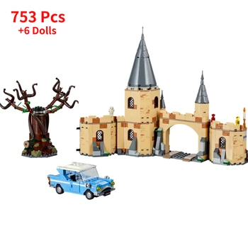 Hogwartser Whomping Willow Wizzarding Svete 75953 Stavebné Bloky Nastaviť Magic Konštrukcia Modelu S Autom Deti Hračky Vianočný Darček