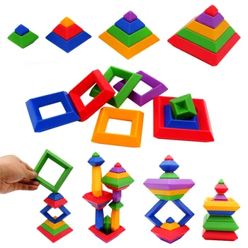 Pyramída Diamond Blokov Deti Hračky, Kosoštvorec Stavebné Bloky Nastaviť 3D Vesmírna Hra Konštrukcie Predstavivosť Vzdelávania Vzdelávacie Hračky