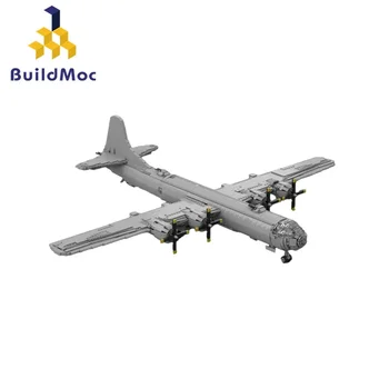 MOC 1:35 Rozsahu Superfortress Stíhacie lietadlo B-29 Long-Range Bombardér Stavebné Bloky Nastaviť Wars, Bojové Lietadlo Lietadlo Model Tehly Hračka Darček