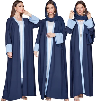 Bežné Kimono Abaya Turecko Obyčajný Skromné Otvoriť Abayas pre Ženy Dubaj Islamské Oblečenie Moslimských Hidžáb Oblečenie Ramadánu Eid Kaftan Župan