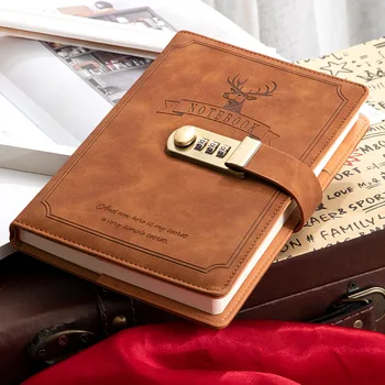 Heslo Denník Notebook So Zámkom Denník Jednoduché A Umeleckých Skvelého Muža A Ženu Password Lock Notebook