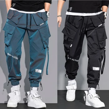 TPJB Mužov Cargo Nohavice Módne Hip Hop Multi-vrecko Nohavice Módne Streetwear Pevné Tepláky Pantalones Casuales Para Hombre