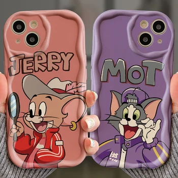 Tom a Jerry Zvlnením Telefón puzdro pre Xiao Mi 13 12 11i 5 G Pro Lite POCO X5 X4, X3, X2 NFC GT 5G F3 M4 M3 Mäkké Silikónové Krytie