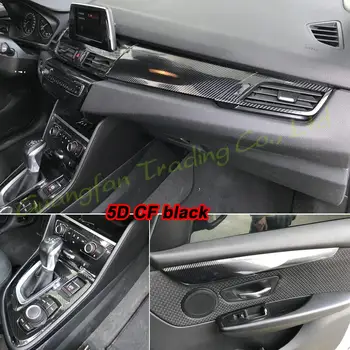 Pre BMW 2 Séria F22 F45 F46 2014-2019 Interiéru Centrálny Panel Dverí Rukoväť Uhlíkových Vlákien Nálepky, Nálepky Auto Styling Accessorie