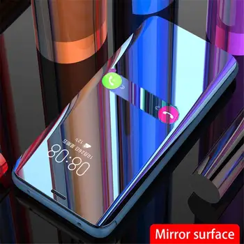 Smart Mirror Kože Flip puzdro Pre Samsung Galaxy A14 4G A34 A54 5G Magnetické Knihy, Stojan, Kryt Samsang 14 34 54 Chrániť Fundas