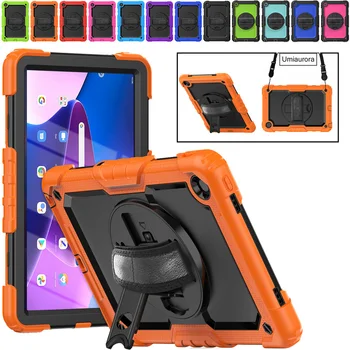 Pre Samsung Galaxy Tab A8 10.5 palcový SM-X200 SM-X205 SM-X207 Prípade Deti Shockproof Otáčanie 360 Stojan Ramenný Popruh Tablet Kryt