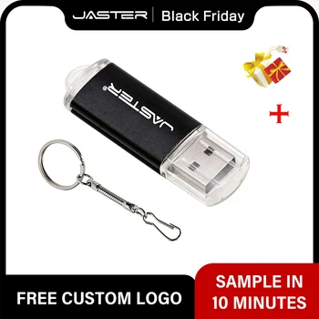 JASTER Farba USB 2.0 USB Flash 16GB 32GB 64GB Memory Stick Pero Disk 4GB kl ' úč pre Smart Telefón/PCCustom Zadarmo Kľúč Reťazca