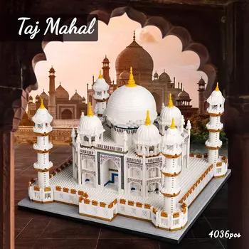 MOC City Mini Blok svetoznámej Architektúry Miniatúrny Model India Taj Mahal Budovy Kreatívne Hračky pre Deti