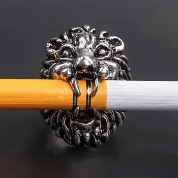 Nádherné Lion King Krúžok Mužov Osobnosti Cigariet Držiak na Prst Prsteň Lenivý Fajčenie Cigariet Držiteľ Cigaru Klip Príslušenstvo