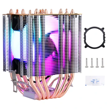Rýchly Odvod Tepla 6 Tepla, Rúra Twin Towers CPU Chladiaci Ventilátor Vhodný Pre Inštaláciu LGA2011 x79 x99 e5 2099 AMD Vzduchom chladený